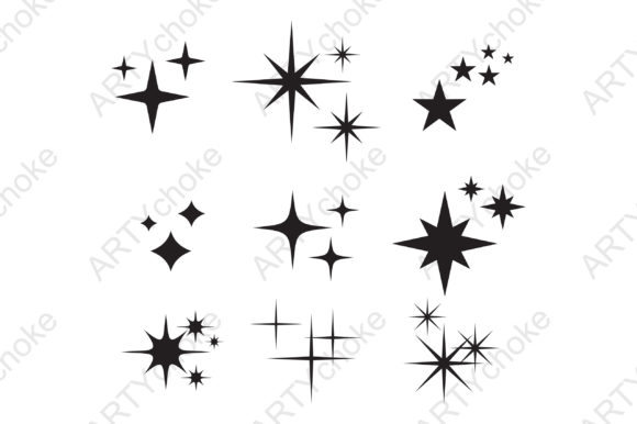 Download Sparkle Stars. SVG File Ready for Cricut - For cricut Collection