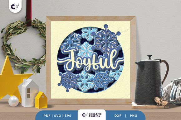 Download Joyful, Snowflake Light Box Paper Cut - Snowflake light box Collection