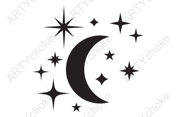 Download Moon and Stars. SVG File for Cricut - For cricut Collection
