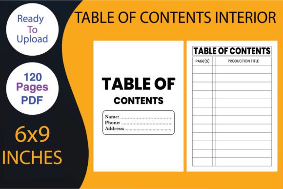 Download Table of Contents | KDP Interior - Premium Resources