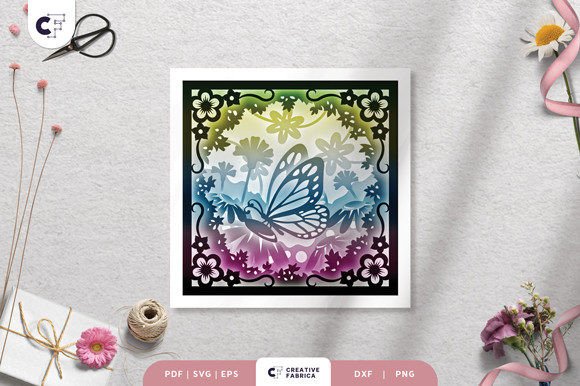 Download Butterfly in Spring Flower Garden 3D SVG - Spring flower garden 3d svg Collection