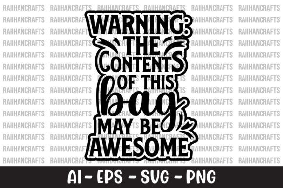 Download Warning the Contents of This Bag SVG - Contents Collection